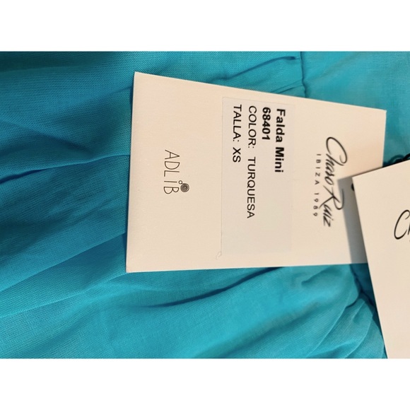 NWT Charo Ruiz Ibiza Falda Mini Skirt in Turquoise - Picture 5 of 5